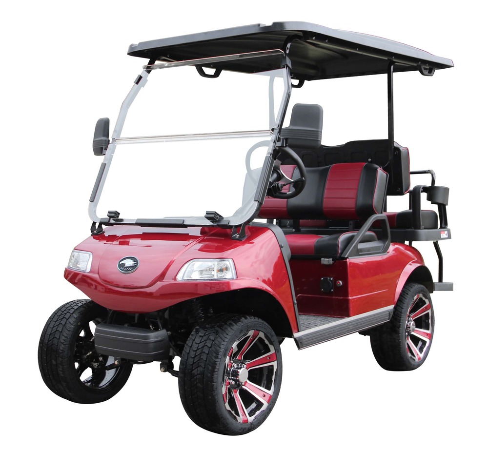 HDK 2+2 Plaatsen (Lithium Battery 48V 100AH, Motor without Electromagnetic Parking Brake, Mechanical Brake with Foot-Operated Parking Brake, Aluminium Rim 14X7" and Tire 215/35 R14, Without Speedometer, Folding Windshield, Without Seatbelt, Without 9" Touch Screen)