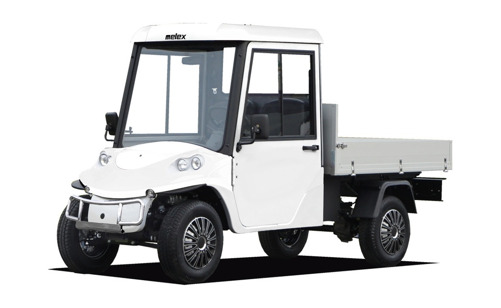 Melex 390 2 Plaatsen Cargo XL (Motor AC 5KW 48V with 8 6V Trojan T145 260Ah Batteries, Charging Cable 3m, Without Central Water Filling, 3,3kW Motor, 33 Kmh, 13" Rim Aluminium, Without Door, Without Accessories, Without Heated Windshield, Without Speedometer, Gray Standart Seat, Without Trailer Hitch, Without Headrest, Chassis only , Without Radio, Without Electric Tipper, Without Mesh Cage, Without Tarpaulin, No buy-back of the Old Golf Cart)