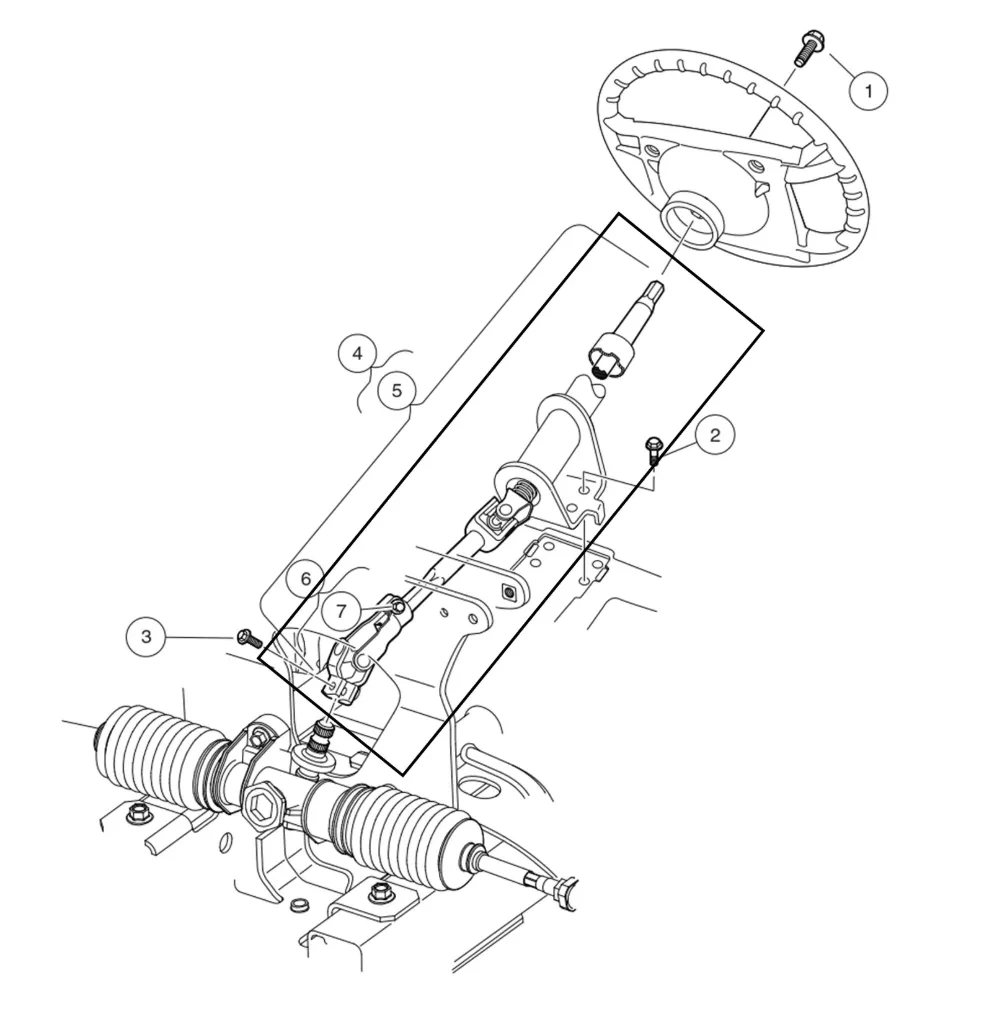 [105049001] Kit direction interne, pièce d’origine pour Club Car